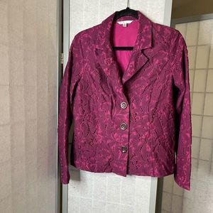 Cabi lined purple and magenta blazer